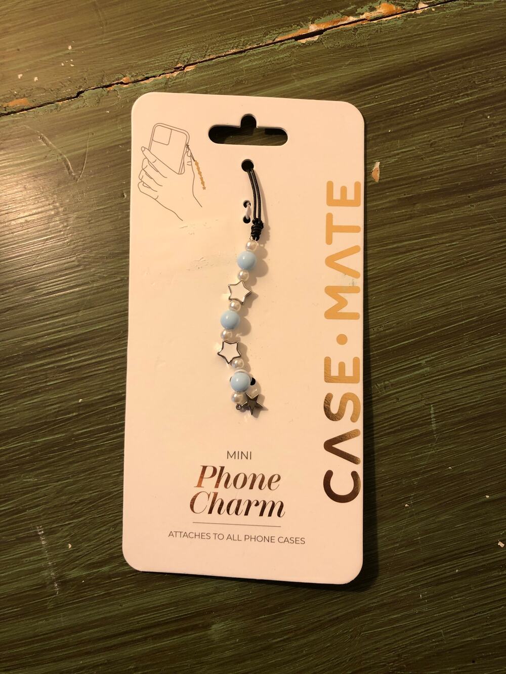 Casemate NWT Mini Phone Charm Blue White Stars